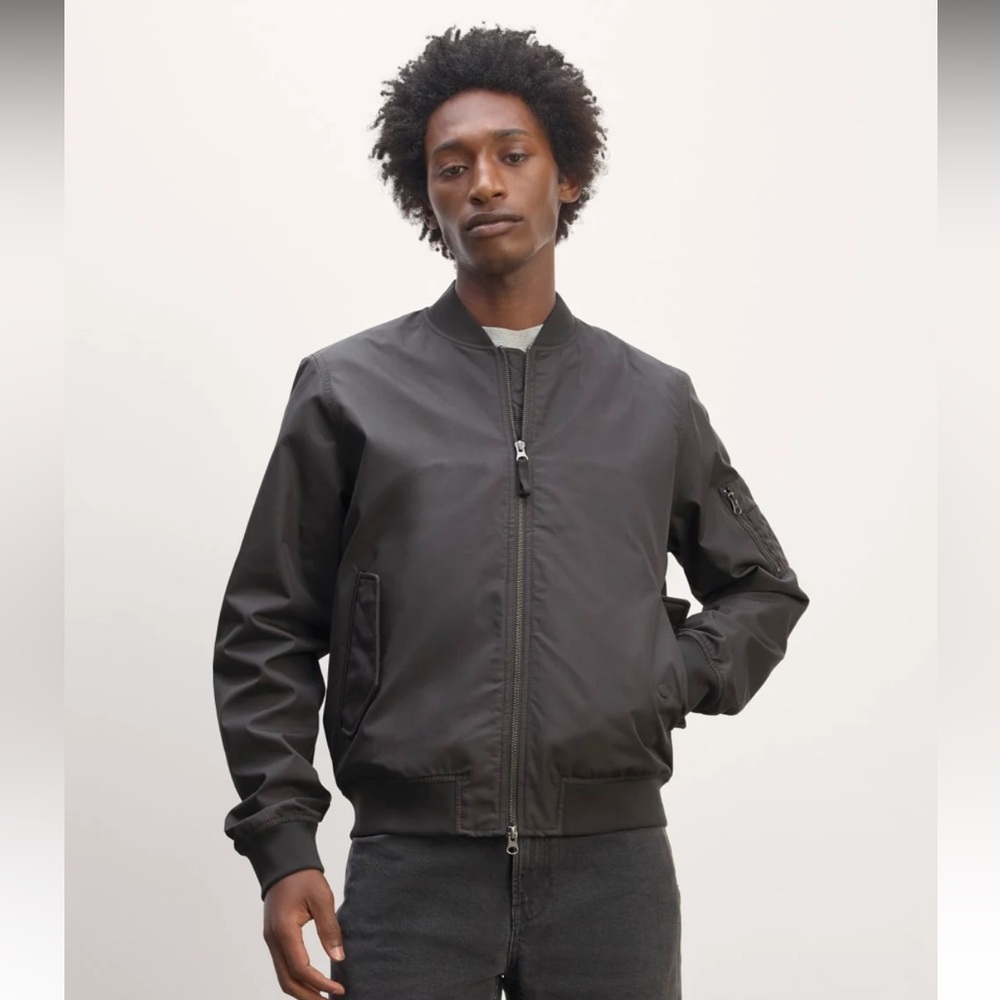 Everlane Charcoal Bomber Jacket